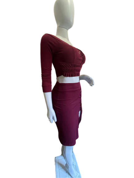 Conjunto canelado manga 3/4