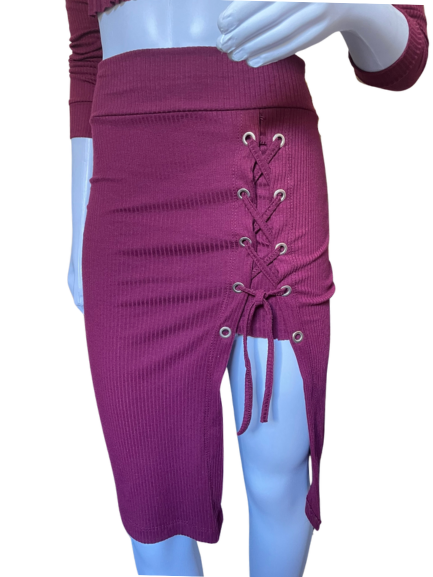 Conjunto canelado manga 3/4