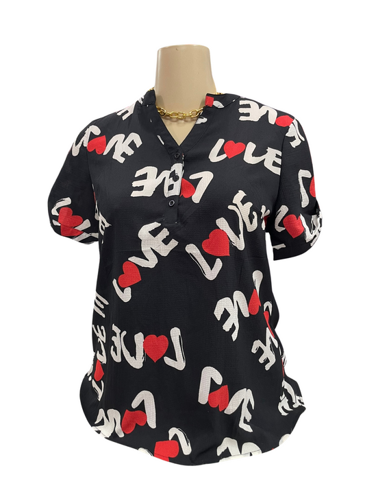 Camisa botão love